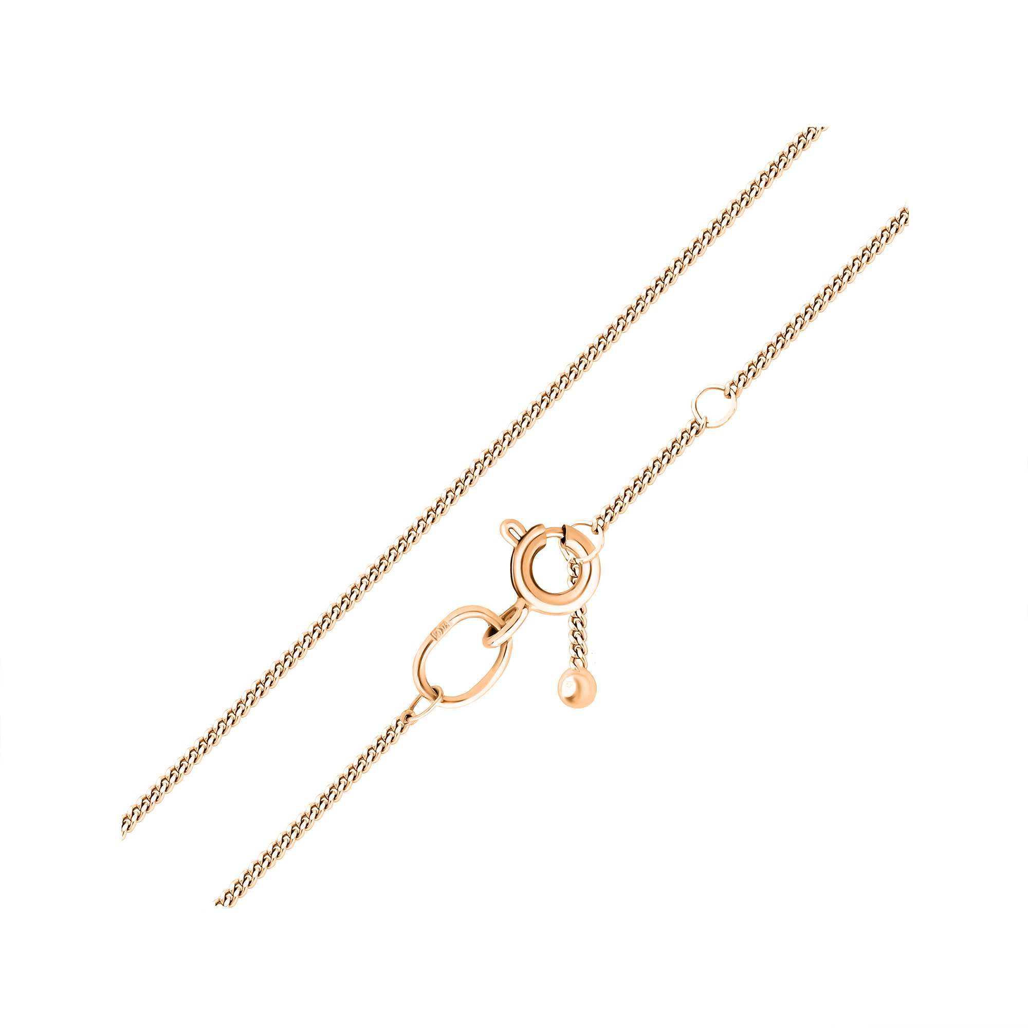 Золотой полновесный браслет Панцирь с шариком